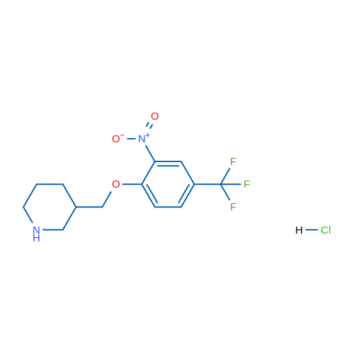3-((2-Nitro-4-(trifluoromethyl)phenoxy)methyl)piperidine hydrochloride 1g
