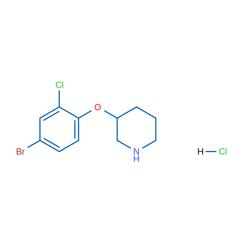 3-(4-Bromo-2-chlorophenoxy)piperidine hydrochloride 1g