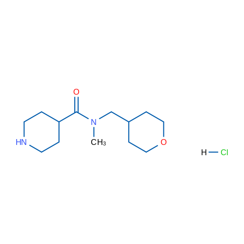 N-Methyl-N-((tetrahydro-2H-pyran-4-yl)methyl)piperidine-4-carboxamide hydrochloride 1g