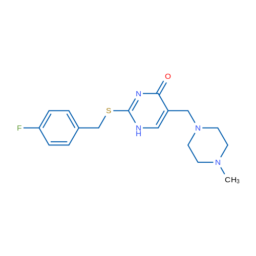 2-{[(4-fluorophenyl)methyl]sulfanyl}-5-[(4-methylpiperazin-1-yl)methyl]-1,4-dihydropyrimidin-4-one 1g