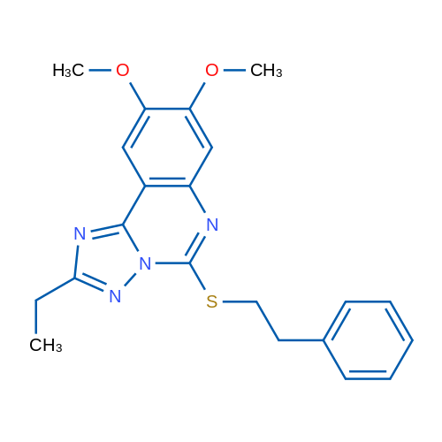 2-Ethyl-8,9-dimethoxy-5-[(2-phenylethyl)sulfanyl]-[1,2,4]triazolo[1,5-c]quinazoline 1g