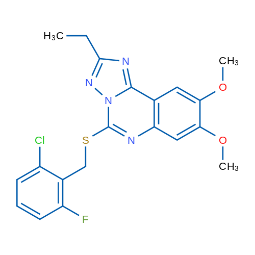 5-{[(2-chloro-6-fluorophenyl)methyl]sulfanyl}-2-ethyl-8,9-dimethoxy-[1,2,4]triazolo[1,5-c]quinazoline 1g