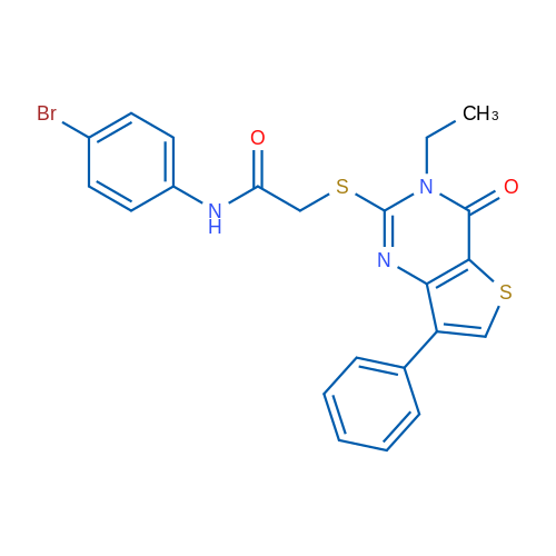N-(4-Bromophenyl)-2-({3-ethyl-4-oxo-7-phenyl-3H,4H-thieno[3,2-d]pyrimidin-2-yl}sulfanyl)acetamide 1g