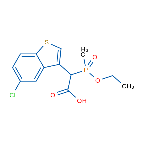 2-(5-Chlorobenzo[b]thiophen-3-yl)-2-(ethoxy(methyl)phosphoryl)acetic acid 1g