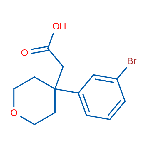 2-(4-(3-Bromophenyl)tetrahydro-2H-pyran-4-yl)acetic acid 1g