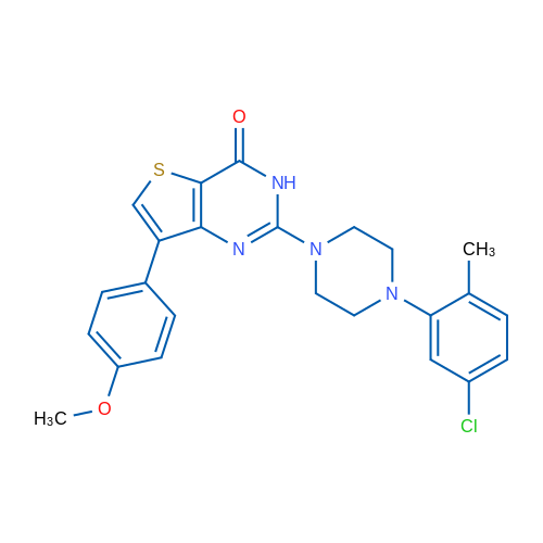 2-[4-(5-Chloro-2-methylphenyl)piperazin-1-yl]-7-(4-methoxyphenyl)-3H,4H-thieno[3,2-d]pyrimidin-4-one 1g