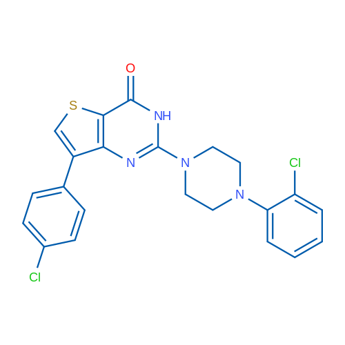 7-(4-Chlorophenyl)-2-[4-(2-chlorophenyl)piperazin-1-yl]-3H,4H-thieno[3,2-d]pyrimidin-4-one 1g