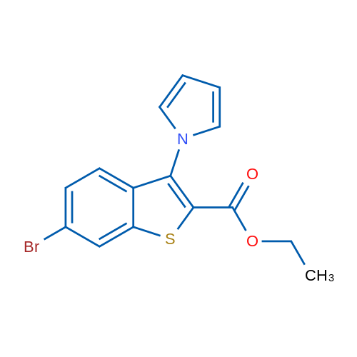 Ethyl 6-bromo-3-(1H-pyrrol-1-yl)benzo[b]thiophene-2-carboxylate 1g