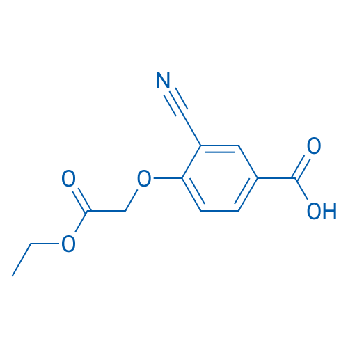 3-Cyano-4-(2-ethoxy-2-oxoethoxy)benzoic acid 250mg