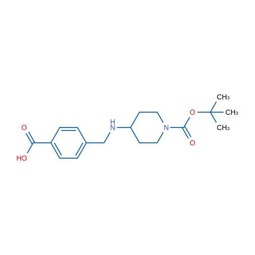 4-[{1-(tert-Butoxycarbonyl)piperidin-4-ylamino}methyl]benzoic acid 1g