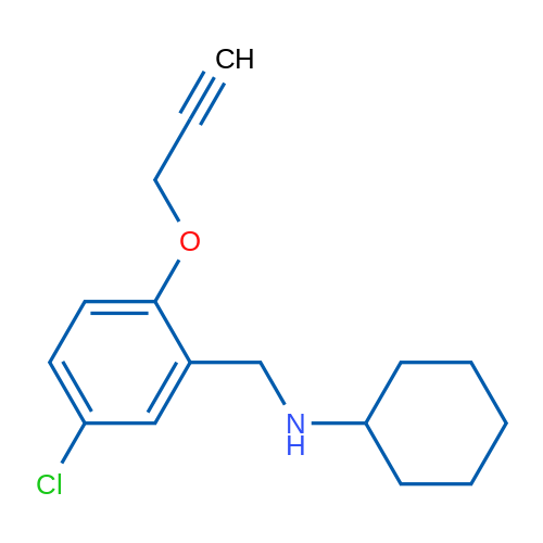 N-(5-Chloro-2-(prop-2-yn-1-yloxy)benzyl)cyclohexanamine 5g