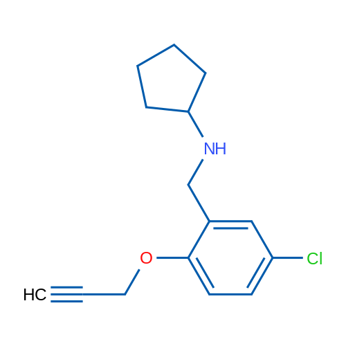 N-(5-Chloro-2-(prop-2-yn-1-yloxy)benzyl)cyclopentanamine 5g