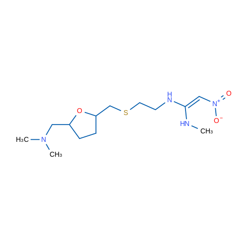 2,2'-MEthylene-bis(n-(2-[((5-[(dimethylamino)methyl]-2-furanyl)thio)ethyl]-n'-methyl)-2-nitro-1,1'-ethenediamine) 1g