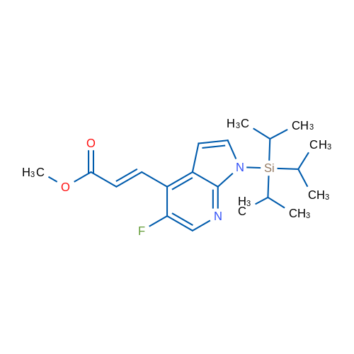 (E)-Methyl 3-(5-fluoro-1-(triisopropylsilyl)-1H-pyrrolo[2,3-b]pyridin-4-yl)acrylate 1g