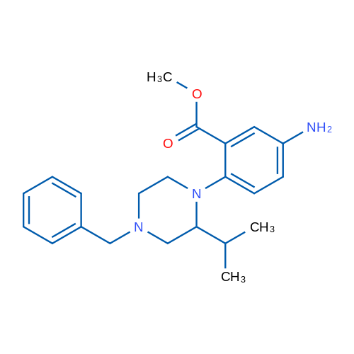 Methyl 5-amino-2-[4-benzyl-2-(propan-2-yl)piperazin-1-yl]benzoate 1g