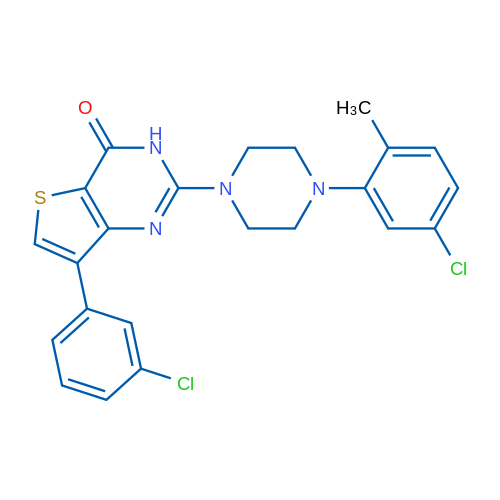 2-[4-(5-Chloro-2-methylphenyl)piperazin-1-yl]-7-(3-chlorophenyl)-3H,4H-thieno[3,2-d]pyrimidin-4-one 1g