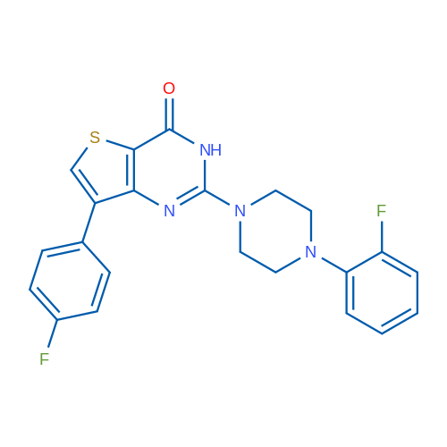 7-(4-Fluorophenyl)-2-[4-(2-fluorophenyl)piperazin-1-yl]-3H,4H-thieno[3,2-d]pyrimidin-4-one 1g
