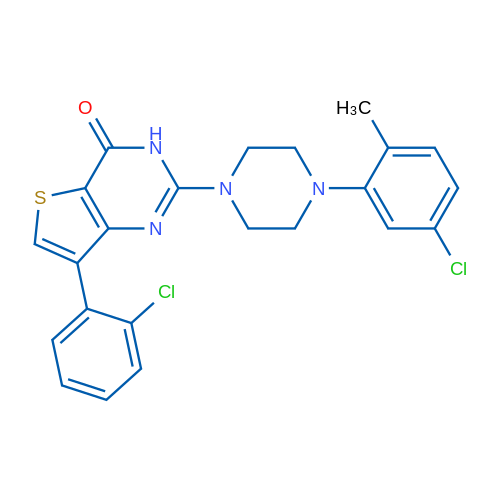 2-[4-(5-Chloro-2-methylphenyl)piperazin-1-yl]-7-(2-chlorophenyl)-3H,4H-thieno[3,2-d]pyrimidin-4-one 1g
