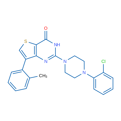 2-[4-(2-Chlorophenyl)piperazin-1-yl]-7-(2-methylphenyl)-3H,4H-thieno[3,2-d]pyrimidin-4-one 1g