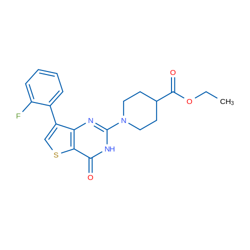 Ethyl 1-[7-(2-fluorophenyl)-4-oxo-3H,4H-thieno[3,2-d]pyrimidin-2-yl]piperidine-4-carboxylate 1g