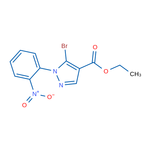 Ethyl 5-bromo-1-(2-nitrophenyl)-1H-pyrazole-4-carboxylate 1g