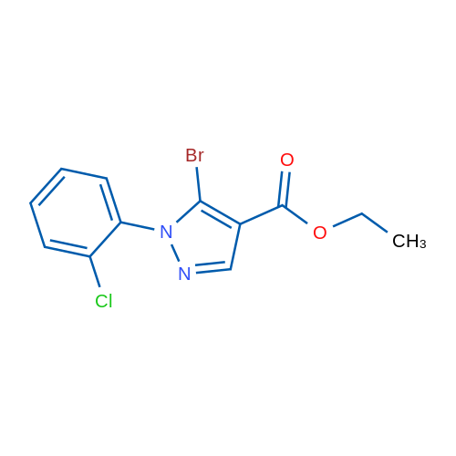 Ethyl 5-bromo-1-(2-chlorophenyl)-1H-pyrazole-4-carboxylate 1g