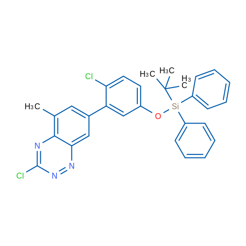 7-(5-((tert-Butyldiphenylsilyl)oxy)-2-chlorophenyl)-3-chloro-5-methylbenzo[e][1,2,4]triazine 1g