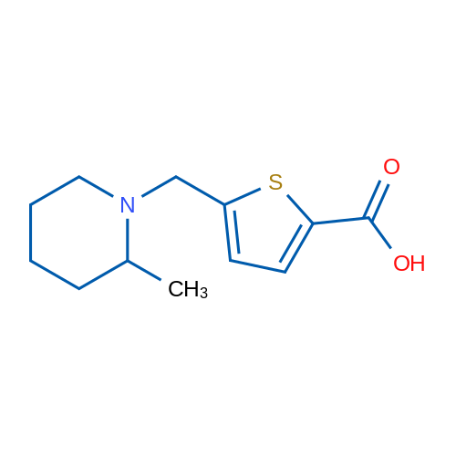 5-((2-Methylpiperidin-1-yl)methyl)thiophene-2-carboxylic acid 1g