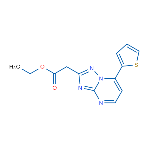 Ethyl 2-(7-(thiophen-2-yl)-[1,2,4]triazolo[1,5-a]pyrimidin-2-yl)acetate 5g