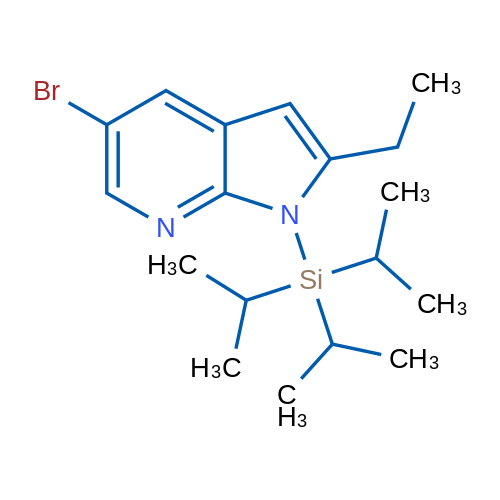 5-Bromo-2-ethyl-1-(triisopropylsilyl)-1H-pyrrolo[2,3-b]pyridine 1g