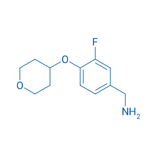 (3-Fluoro-4-((tetrahydro-2H-pyran-4-yl)oxy)phenyl)methanamine 250mg