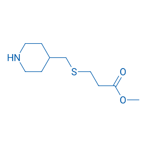 Methyl 3-[(piperidin-4-ylmethyl)sulfanyl]propanoate 250mg