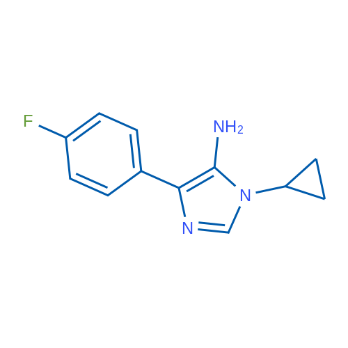 1-Cyclopropyl-4-(4-fluorophenyl)-1H-imidazol-5-amine 1g