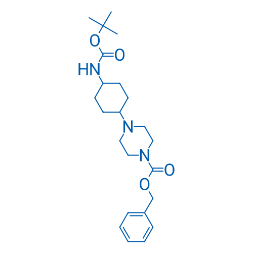 Benzyl 4-(4-((tert-butoxycarbonyl)amino)cyclohexyl)piperazine-1-carboxylate 100mg