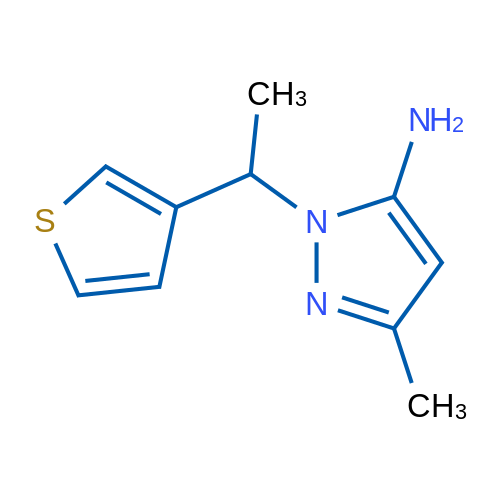 3-MEthyl-1-[1-(3-thienyl)ethyl]-1h-pyrazol-5-amine 250mg