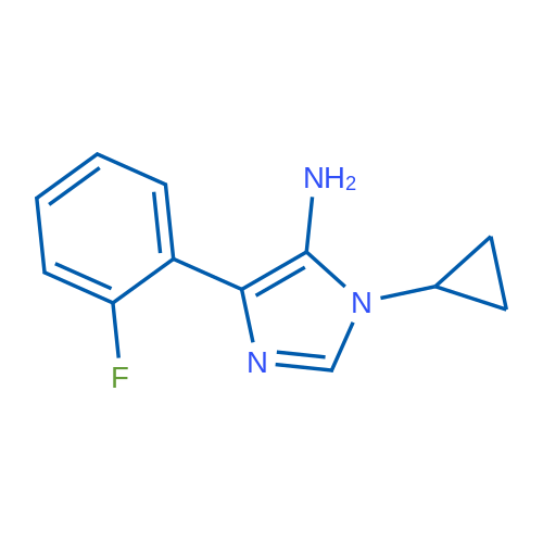 1-Cyclopropyl-4-(2-fluorophenyl)-1H-imidazol-5-amine 1g