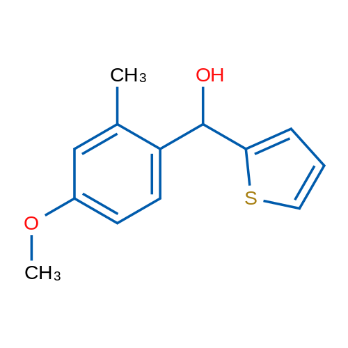 (4-Methoxy-2-methylphenyl)(thiophen-2-yl)methanol 1g