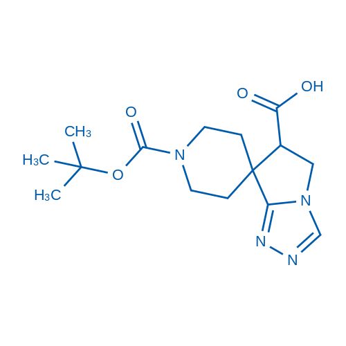 1-(tert-Butoxycarbonyl)-5',6'-dihydrospiro[piperidine-4,7'-pyrrolo[2,1-c][1,2,4]triazole]-6'-carboxylic acid 250mg