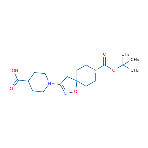 1-(8-(tert-Butoxycarbonyl)-1-oxa-2,8-diazaspiro[4.5]dec-2-en-3-yl)piperidine-4-carboxylic acid 1g