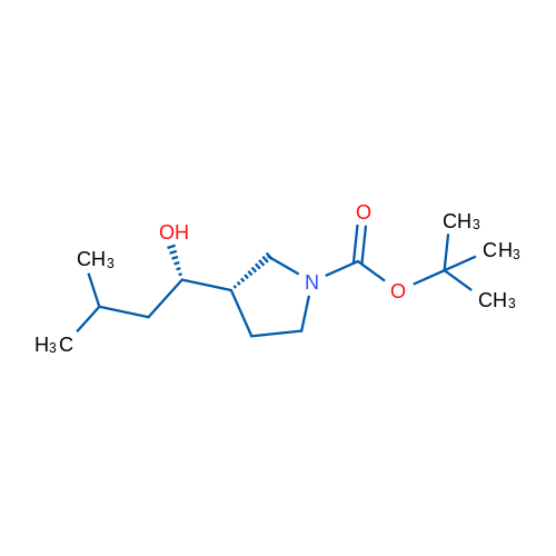 (S)-tert-Butyl 3-((S)-1-hydroxy-3-methylbutyl)pyrrolidine-1-carboxylate 250mg