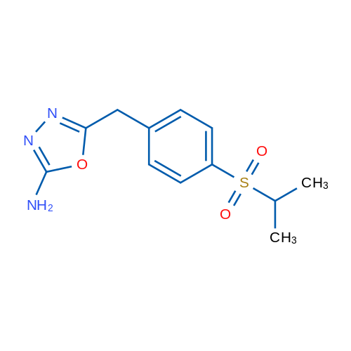 5-(4-(isopropylsulfonyl)benzyl)-1,3,4-oxadiazol-2-amine 1g