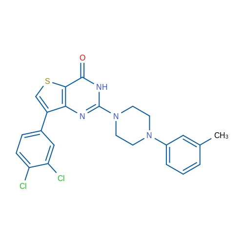 7-(3,4-Dichlorophenyl)-2-[4-(3-methylphenyl)piperazin-1-yl]-3H,4H-thieno[3,2-d]pyrimidin-4-one 1g