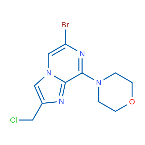 4-(6-Bromo-2-(chloromethyl)imidazo[1,2-a]pyrazin-8-yl)morpholine 1g