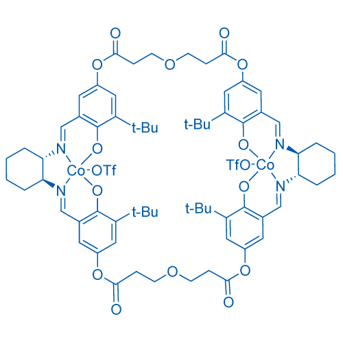 Cyclic-Oligo Bis[(1S,2S)-(-)-1,2-cyclohexanediamino-N,N-bis(3,3-di-t-butylsalicylidene) cobalt(III)triflate]-5,5-bis(2-carboxyethyl)ether 100mg