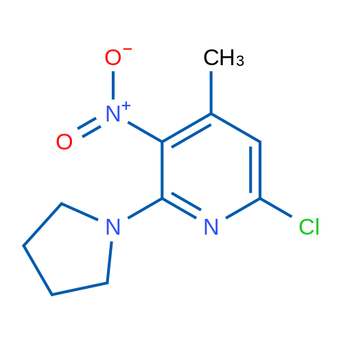 6-Chloro-4-methyl-3-nitro-2-(pyrrolidin-1-yl)pyridine 1g