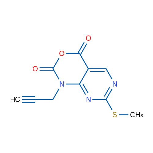 7-(Methylthio)-1-(prop-2-yn-1-yl)-1H-pyrimido[4,5-d][1,3]oxazine-2,4-dione 1g