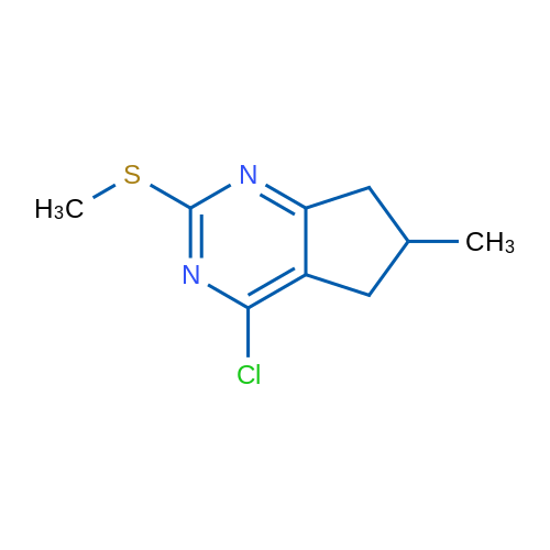 4-Chloro-6-methyl-2-(methylthio)-6,7-dihydro-5H-cyclopenta[d]pyrimidine 1g
