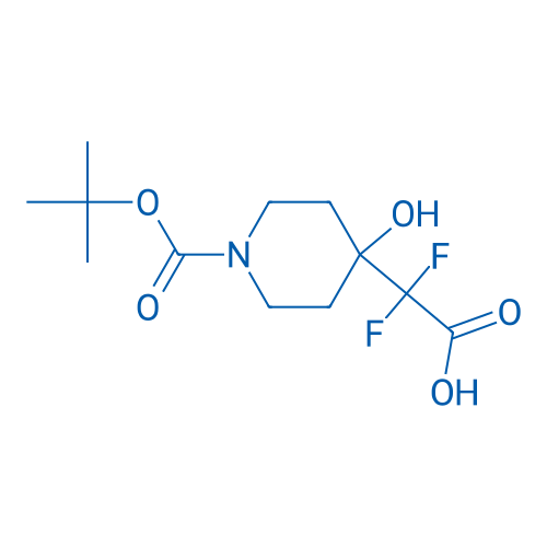 4-(Carboxy-difluoro-methyl)-4-hydroxy-piperidine-1-carboxylic acid tert-butyl ester 1g