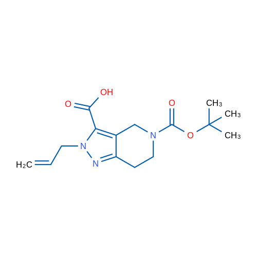 5-(tert-Butoxycarbonyl)-2-allyl-4,5,6,7-tetrahydro-2h-pyrazolo[4,3-c]pyridine-3-carboxylic acid 250mg