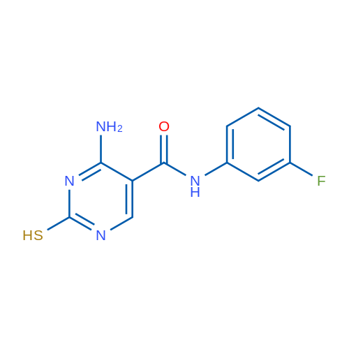 4-Amino-N-(3-fluorophenyl)-2-sulfanylpyrimidine-5-carboxamide 1g